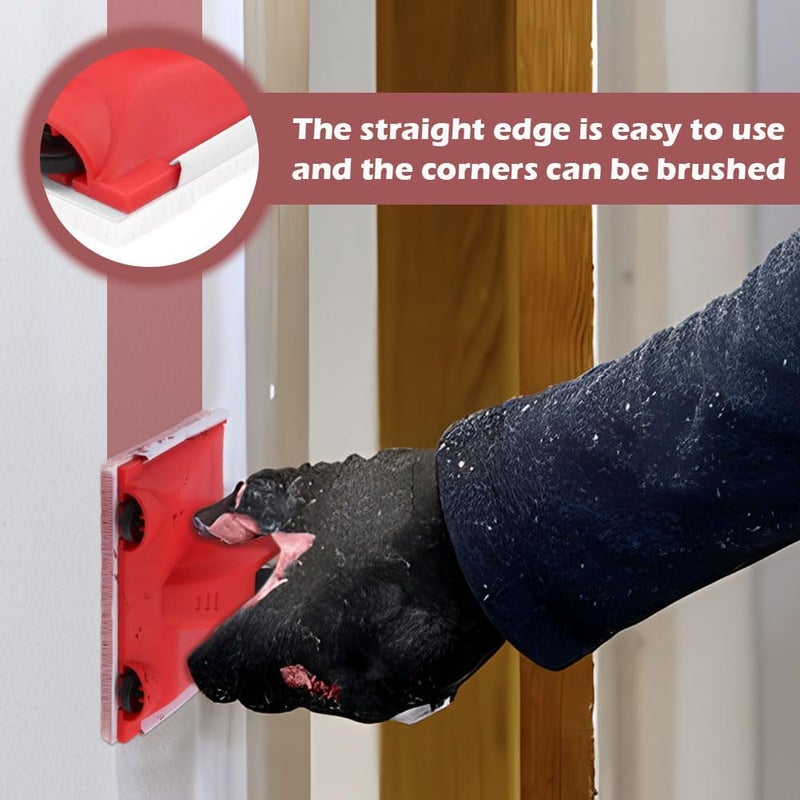 PUXING Paint Edger Trimmer Edge Painting Tool Paint Pad Applicator Edge Trimmer & Paint Edger Tool for Walls, Ceilings, Corners (Color:Red) - Image 3